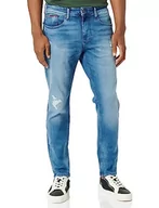 Spodenki męskie - Tommy Hilfiger Męskie spodnie Austin Slim Tprd Df3338, denim, M, 38 W/34 L, Dżinsowa średnia, 38W / 34L - miniaturka - grafika 1