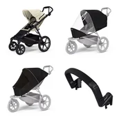 Wózki dziecięce - Wózek miejski Thule Urban Glide 4-wheel Soft beige + Pałąk bezpieczeństwa + Osłona przeciwdeszczowa + Siatka przeciw komarom - miniaturka - grafika 1