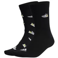 Skarpetki damskie - Skarpety adidas Run X Ultraboost Shoe Love Graphic 2PP (kolor Czarny) - miniaturka - grafika 1