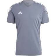 Koszulki męskie - Koszulka męska adidas Tiro 23 League Jersey szara IC7478-L - miniaturka - grafika 1