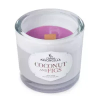 Świece - Świeczka sojowa Coconut and Figs biała 170g - miniaturka - grafika 1