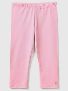 Benetton Legginsy w kolorze jasnoróżowym - Legginsy - miniaturka - grafika 1