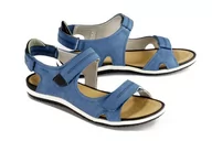 Sandały damskie - GEOX D52R6A SANDAL VEGA A C4J9B denim/black, sandały damskie - Geox - miniaturka - grafika 1