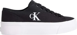 Calvin Klein Jeans Czarne niskie trampki na platformie Vulc - 38 - Trampki damskie - miniaturka - grafika 1