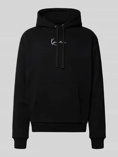 Bluza o kroju regular fit z kapturem i wyhaftowanym logo model ‘Signature’ - Bluzy męskie - miniaturka - grafika 1