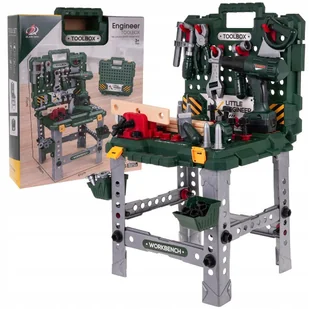 Warsztat Małego Majsterkowicza 2w1 + Akcesoria - Zabawy w naśladowanie dorosłych - miniaturka - grafika 1