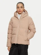 Kurtki damskie - 4F Kurtka puchowa 4FWAW24TDJAF473 Beżowy Regular Fit - miniaturka - grafika 1
