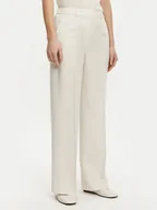 Spodnie damskie - Calvin Klein Spodnie palazzo K20K208381 Beżowy Wide Leg - miniaturka - grafika 1