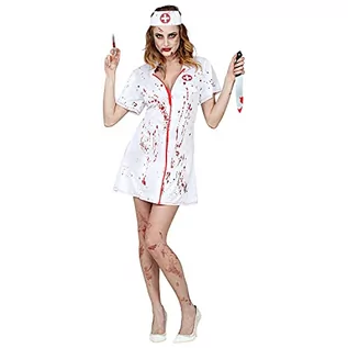 Sukienki - Widmann Widmann 99029  kostium zombie pielęgniarki, sukienka, nakrycie głowy, Halloween 99029 - grafika 1