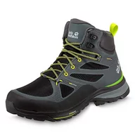 Buty trekkingowe męskie - Jack Wolfskin Buty w góry męskie FORCE STRIKER TEXAPORE MID M dark grey / lime 4038821_6322 - miniaturka - grafika 1