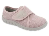 Buty dla dziewczynek - Kapcie dziecięce dziewczęce Befado 457P008 do żłobka przedszkola na rzep-26 - miniaturka - grafika 1