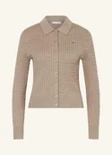 Swetry damskie - Tommy Hilfiger Kardigan beige - miniaturka - grafika 1