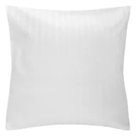 Poszewki na poduszki - Poszewka 40x40 biała na poduszkę POLSKA BAWEŁNA pasy 1cm zakładka do hotelu - miniaturka - grafika 1