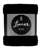 Koce - Koc Linear nowoczesny modern 150x200 czarny - miniaturka - grafika 1