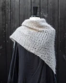 Apaszki i szaliki damskie - Chusta szal z moheru i jedwabiu - miniaturka - grafika 1