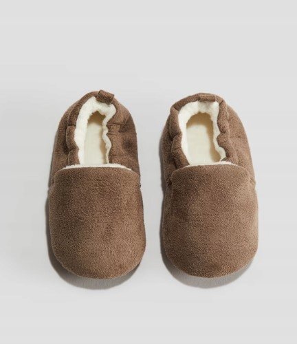 H&M KAPCIE DZIECIĘCE WSUWANE BRĄZOWE Z OCIEPLENIEM 20/21 Y6F