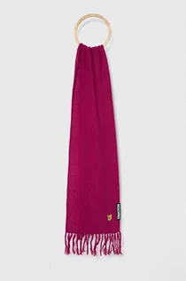 Apaszki i szaliki damskie - Moschino szalik wełniany kolor fioletowy gładki - grafika 1