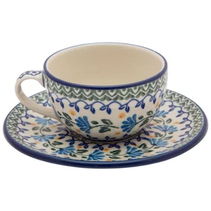 Filiżanka Do Herbaty Kawy 150 Ml Ze Spodkiem - Ceramika Artystyczna Bolesławiec - Filiżanki Filiżanka Do Herbaty Kawy 150 Ml Ze Spodkiem - Ceramika Artystyczna Bolesławiec - Filiżanki - miniaturka - grafika 1