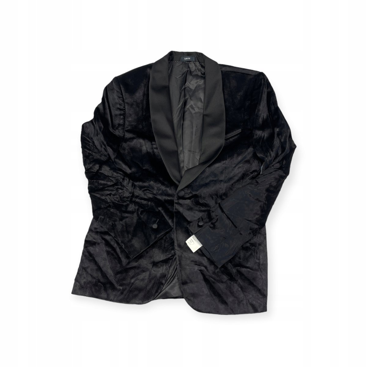 Welurowa marynarka męska guziki Kenneth Cole Slim 42