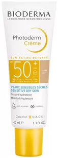 Krem przeciwsłoneczny dla wrażliwej i suchej skóry Bioderma Photoderm Light Colour Cream SPF50+ 40 ml (3701129803516) - Balsamy i kremy do opalania - miniaturka - grafika 1