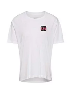 Koszulki i topy damskie - Lee Damska koszulka o luźnym kroju, Biały (jasny biały Lj), S - grafika 1