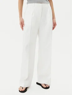 Tommy Hilfiger Spodnie materiałowe WW0WW47214 Biały Regular Fit - Spodnie sportowe damskie - miniaturka - grafika 1