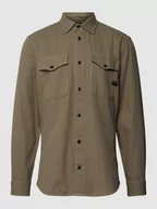 Koszule męskie - Koszula casualowa o kroju slim fit z kieszeniami na piersi - miniaturka - grafika 1