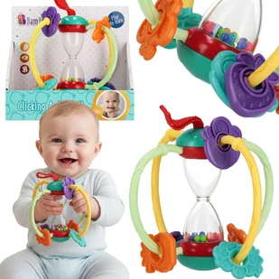 Bam Bam GRYZAK Jabłuszko, pierwsza GRZECHOTKA, kolorowa zabawka sensoryczna dla niemowląt 0m+ - Gryzaki dla dzieci Bam Bam GRYZAK Jabłuszko, pierwsza GRZECHOTKA, kolorowa zabawka sensoryczna dla niemowląt 0m+ - Gryzaki dla dzieci - miniaturka - grafika 1