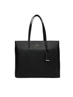 Torebki damskie - Calvin Klein Torebka Ck Must Aop Medium Shopper W/Poc LV04F3225G Czarny - miniaturka - grafika 1