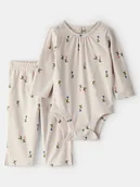 Body dla niemowląt - carter's 2-częściowy zestaw w kolorze beżowym - miniaturka - grafika 1