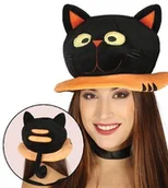 Dodatki do strojów karnawałowych - Kapelusz kota, czarno-pomarańczowy - miniaturka - grafika 1