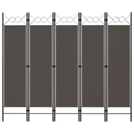 Parawany - Parawan 5-panelowy, antracytowy, 200 x 180 cm - miniaturka - grafika 1