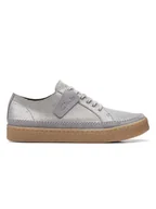 Trampki damskie - Clarks Skórzane sneakersy w kolorze szarym - miniaturka - grafika 1