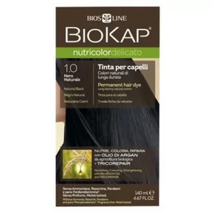 Bios Line S.P.A Biokap Nutricolor Rapid 1.0 Naturalna Czerń 135 ml - Farby do włosów i szampony koloryzujące - miniaturka - grafika 1