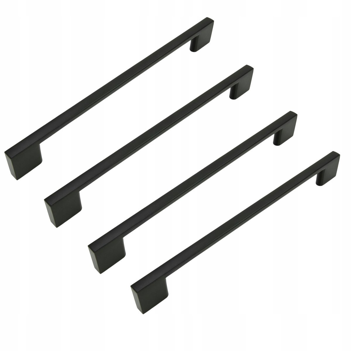 4 x Uchwyt meblowy czarny 224 mm metalowy uchwyt do szafki szuflady
