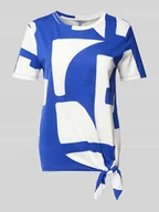 Koszulki i topy damskie - T-shirt o kroju regular fit z wiązanym detalem - miniaturka - grafika 1