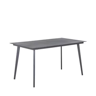 Shumee Stół ogrodowy metalowy 140 x 80 cm szary MILETO 268650 - Stoły ogrodowe - miniaturka - grafika 1