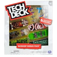 Samochody i pojazdy dla dzieci - Tech Deck zestaw Sk8Shop 6 deskorolek Bonus Pack Darkstar + akcesoria - miniaturka - grafika 1
