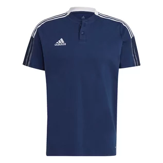 Koszulki męskie - Koszulka męska adidas Tiro 21 Polo granatowa GH4462 - grafika 1