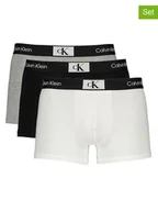 Majtki męskie - CALVIN KLEIN UNDERWEAR Bokserki (3 pary) w kolorze szarym, białym i czarnym - miniaturka - grafika 1