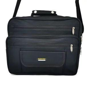 Poręczna torba męska na ramię marki Sanchez czarna - Torby męskie - miniaturka - grafika 1