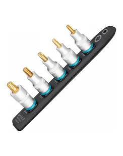 Hazet SmartRail 1/2 socket set TORX, 5 pieces (Kolor: CZARNY, T30 - T55, short) - Akcesoria do elektronarzędzi - miniaturka - grafika 1