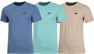 Koszulki męskie - 4F ZESTAW 3szt. MÄSKA KOSZULKA T-SHIRT 100% BAWEĹNA / rozm XXXXXL 5XL - miniaturka - grafika 1