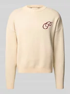 Swetry męskie - Sweter z dzianiny o kroju oversized z nadrukiem z logo - miniaturka - grafika 1