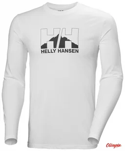 Koszulka męska HELLY HANSEN NORD GRAPHIC LONGSLEEVE - White - Koszulki męskie - miniaturka - grafika 1