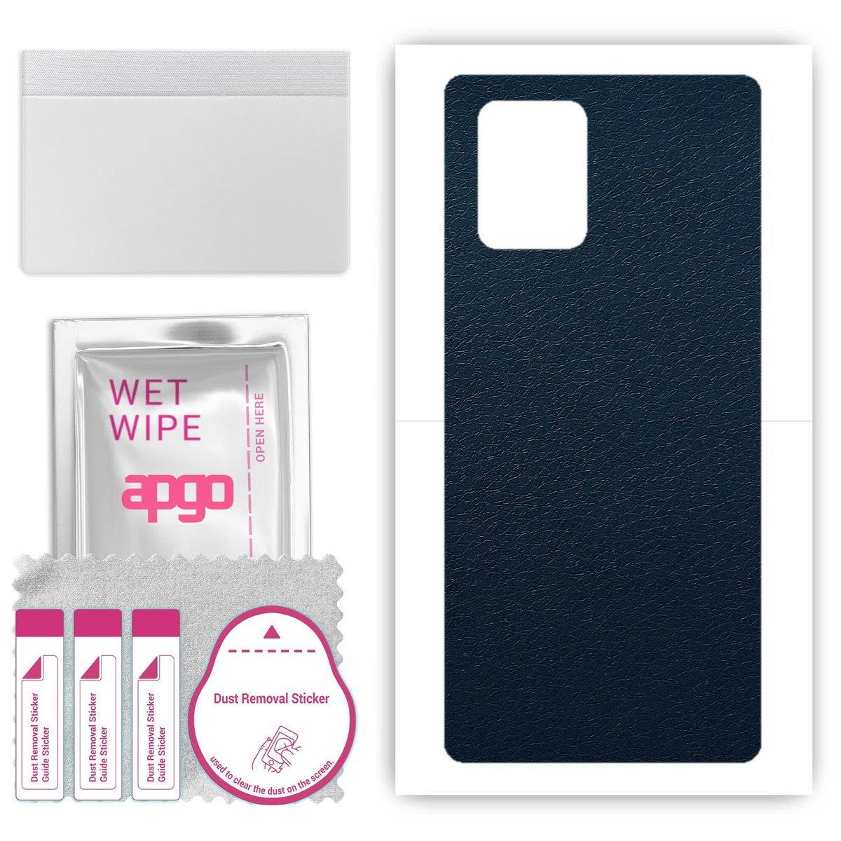 Folia naklejka skórka strukturalna na TYŁ do Samsung Galaxy S10 Lite - Skóra Granatowa - apgo SKINS