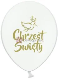 Balon PURE WHITE z nadrukiem Chrzest Święty, 30 cm - Dewocjonalia - miniaturka - grafika 1
