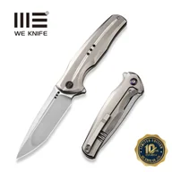 Noże - Nóż składany WeKnife 601X LE No 118/150 Polished Gray Titanium, Hand Polished Satin CPM 20CV (WE01J-4) - miniaturka - grafika 1