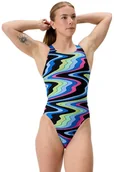 Stroje kąpielowe - SPEEDO STROJE PŁYWACKIE WOMAN'S FL PRINTED LEADERBACK AF BLUE/PINK 8-00515918776 T38 D42 - miniaturka - grafika 1