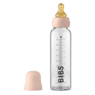 Bibs Baby Glass Bottle Blush Antykolkowa Butelka Szklana Dla Niemowląt 225 Ml - Butelki dla niemowląt - miniaturka - grafika 1